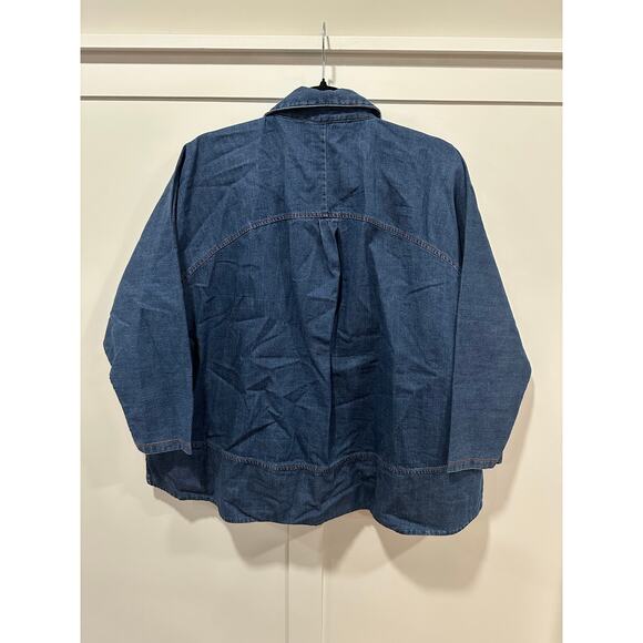 Beaumont Organic Cotton Denim Button Down Overshirt Size XS - Picture 2 of 11